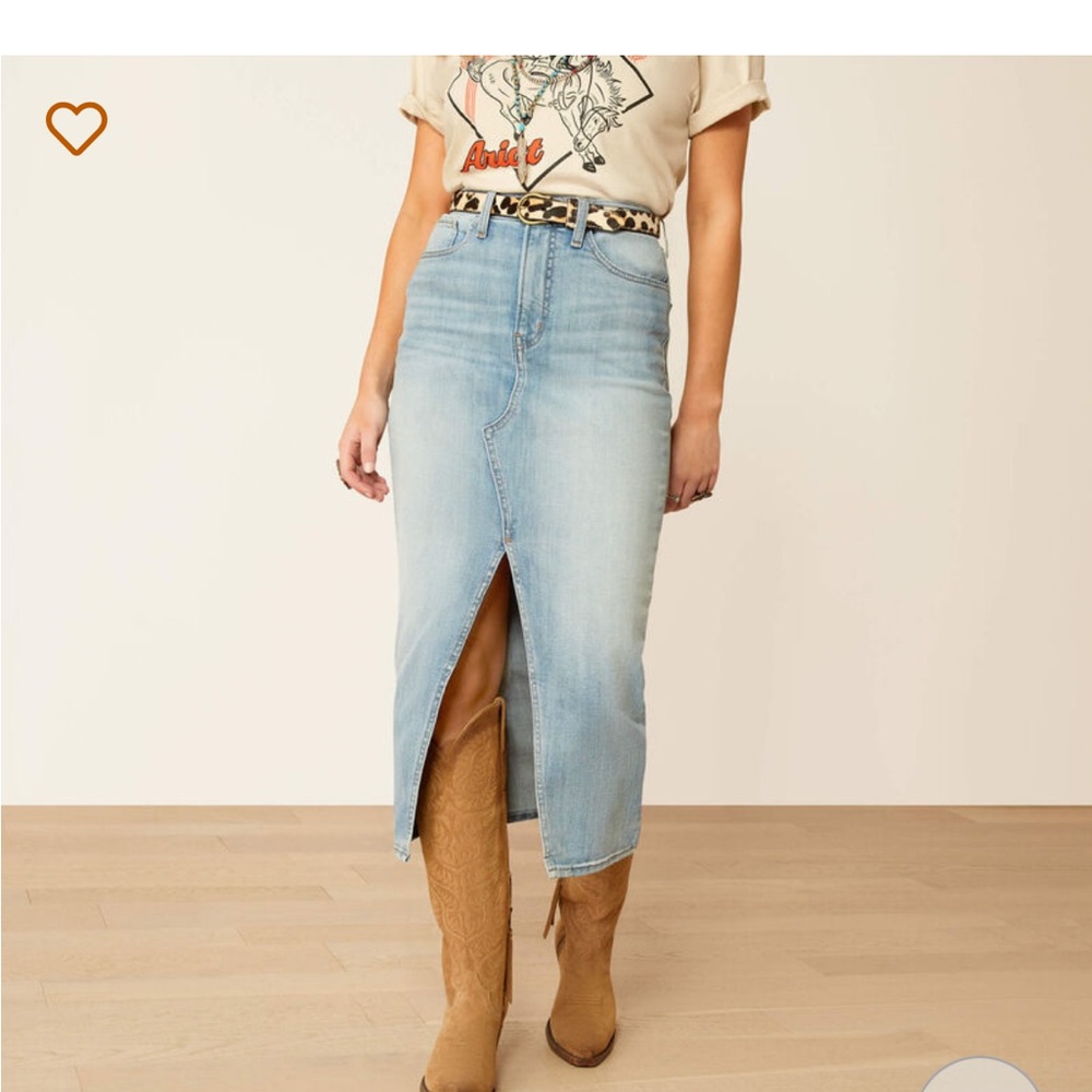 Light denim midi skirt almost new